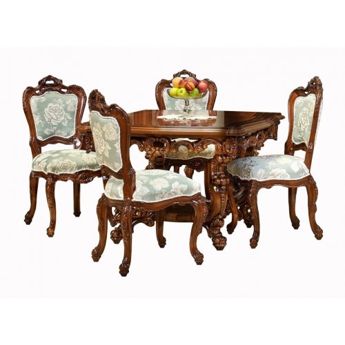 , Masă lemn masiv, maro/alb, pătrată, extensibilă, Cleopatra Lux, mobilasimex.ro