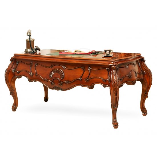 Mese din Lemn Masiv, Masă lemn masiv, maro/alb, birou, Cleopatra Lux