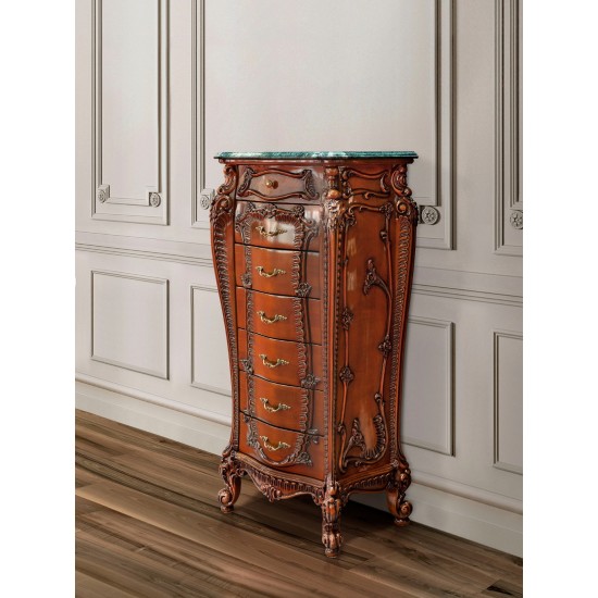 Casetieră lemn masiv, maro, 7 sertare, Cleopatra Lux