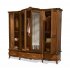 Dulap lemn masiv, maro/alb, 4 uși, 3 sertare, Arcad