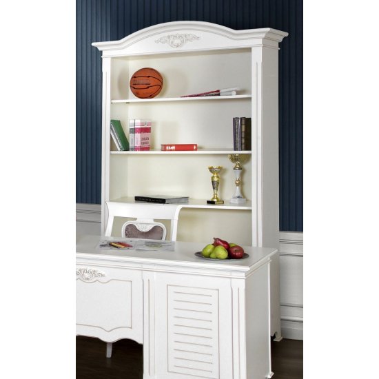 Biblioteci din lemn masiv, Bibliotecă lemn masiv, alb, Md.2, Yana