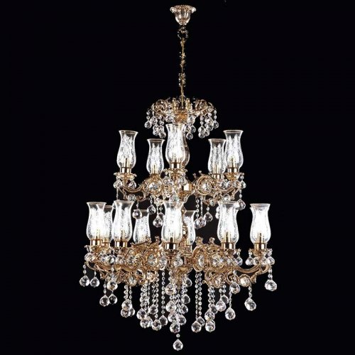 Corpuri de Iluminat, Lustra Bergama cu 15 brate 6161-58-15F, mobilasimex.ro