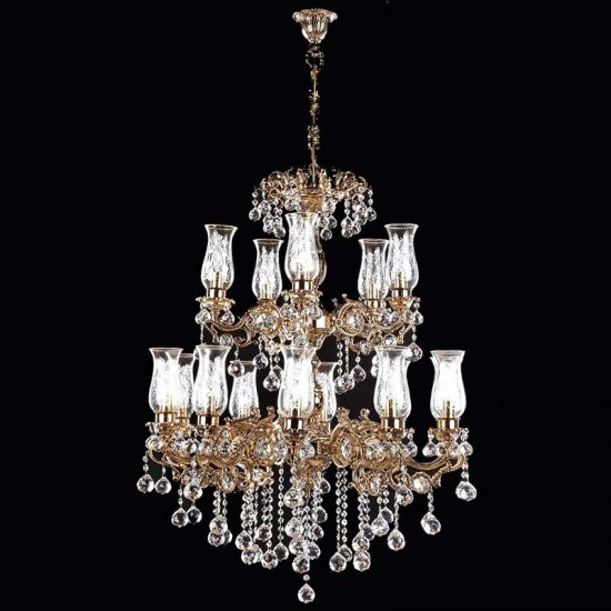 Corpuri de Iluminat, Lustra Bergama cu 15 brate 6161-58-15F