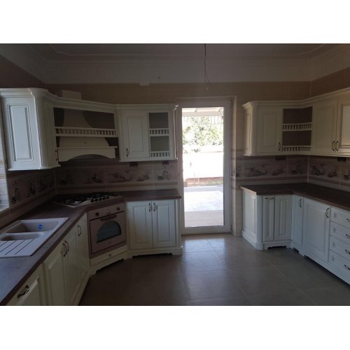 Mobilă bucatarie lemn masiv – Combinația ingenioasă dintre calitate și funcționalitate, Bucătărie lemn masiv, model 1, Rafael, mobilasimex.ro