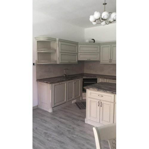 Mobilă bucatarie lemn masiv – Combinația ingenioasă dintre calitate și funcționalitate, Bucătărie lemn masiv, model 6, Rafael, mobilasimex.ro