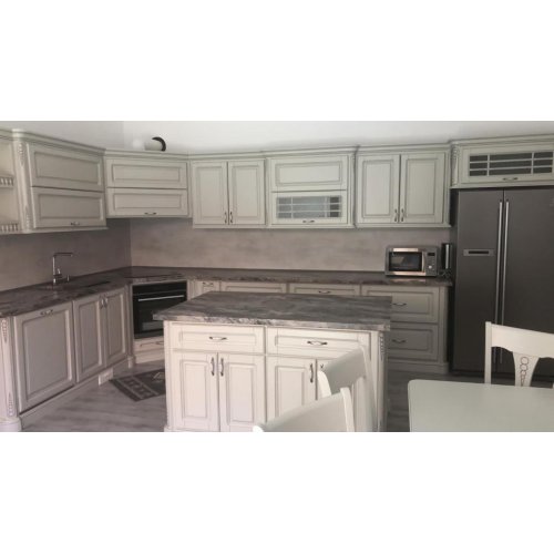 Mobilă bucatarie lemn masiv – Combinația ingenioasă dintre calitate și funcționalitate, Bucătărie lemn masiv, model 6, Rafael, mobilasimex.ro