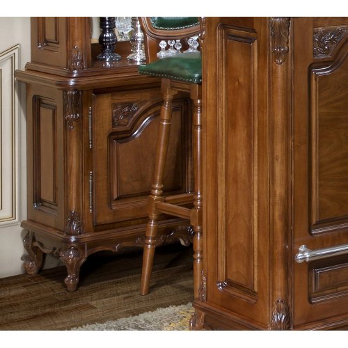 Royal, Bufet bar lemn masiv, maro/alb, inserții ornamentale, Royal, mobilasimex.ro