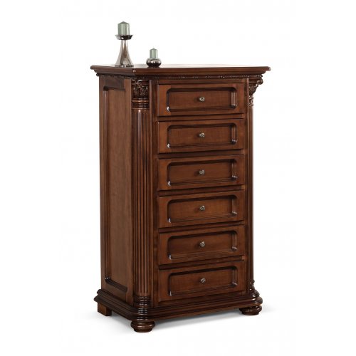 Casetieră lemn masiv – Destinată celor ce iubesc extraordinarul, Casetieră lemn masiv, maro/alb, 6 sertare, Veneția Lux, mobilasimex.ro