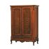 Comodă lemn masiv, bar, maro/alb, 2 uși, 2 sertare, Cleopatra