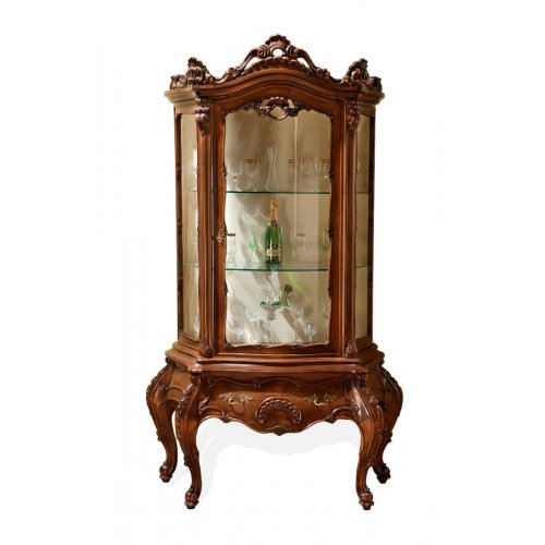 , Argintar lemn masiv, maro/alb, 1 ușă, stil Rococo, Cleopatra Lux, mobilasimex.ro