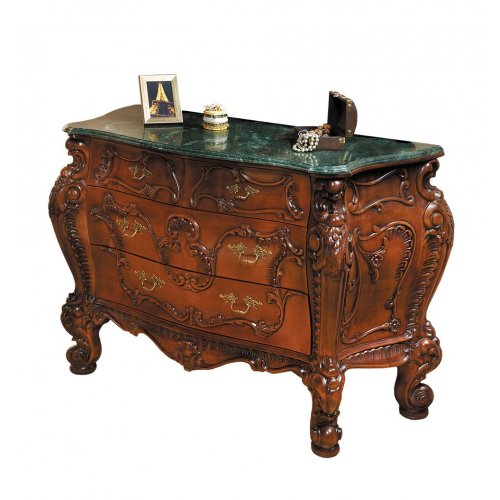 Comparare Produse, Comodă, lemn masiv, maro/alb, linii sculptate, Cleopatra lux, mobilasimex.ro