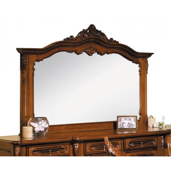 Rame Oglinzi din Lemn Masiv, Oglindă Lemn Masiv, Maro/Alb, stil Rococo, Cleopatra