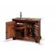 Comode din Lemn Masiv, Comodă lemn masiv, bar, maro/alb, 2 uși, 2 sertare, Veneția Lux