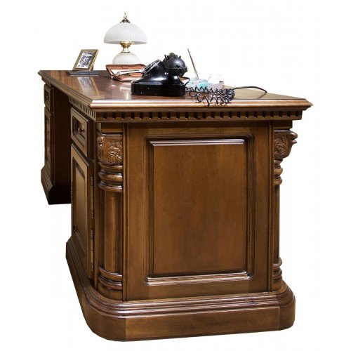 Masa lemn masiv – Pentru momente unice alături de cei dragi, Masă lemn masiv, maro/alb, birou, Cristina, mobilasimex.ro