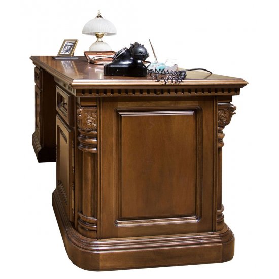 Mese din Lemn Masiv, Masă lemn masiv, maro/alb, birou, Cristina