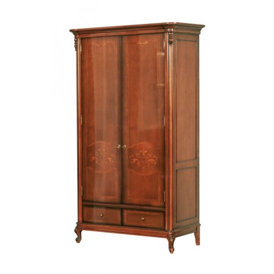 Dulapuri din lemn masiv, Dulap lemn masiv, maro/alb, 2 uși, Firenze