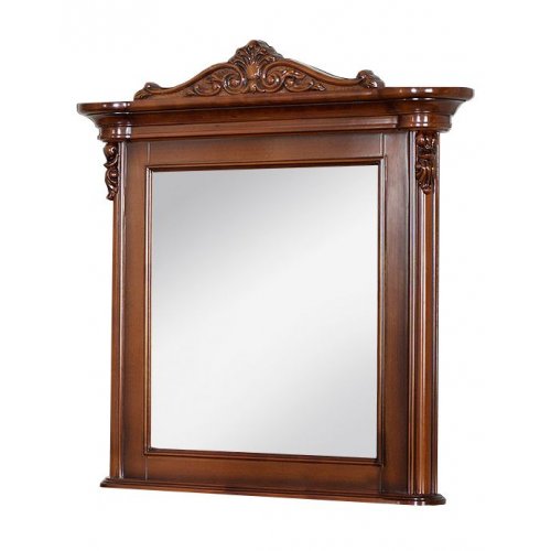 Firenze, Oglindă toaletă lemn masiv, maro/alb, dreptunghiulară, Firenze, mobilasimex.ro