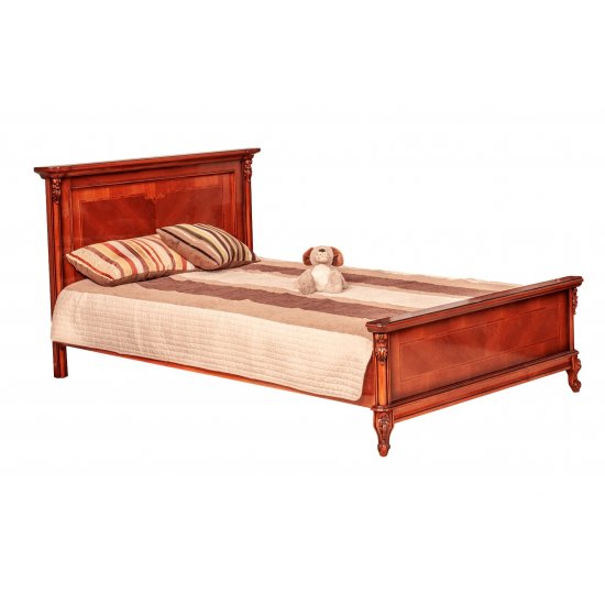 Paturi din lemn masiv, Pat lemn masiv, maro/alb, single, 1200, ramă dreptunghiulară, Firenze