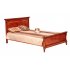 Pat lemn masiv, maro/alb, single, 1200, ramă dreptunghiulară, Firenze