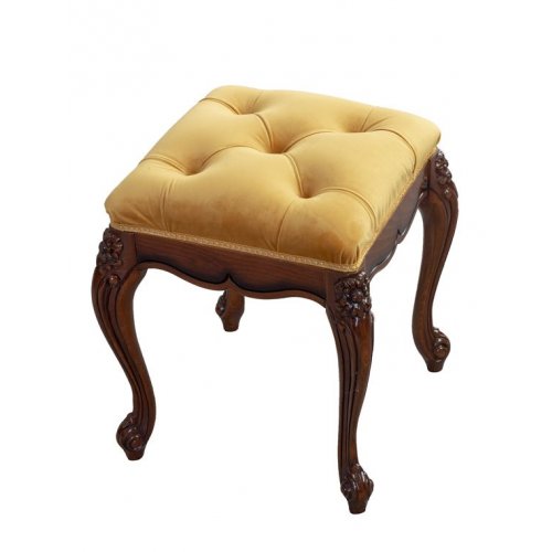 Jasmina, Taburet lemn masiv, maro/alb, tapisat, Jasmina, mobilasimex.ro