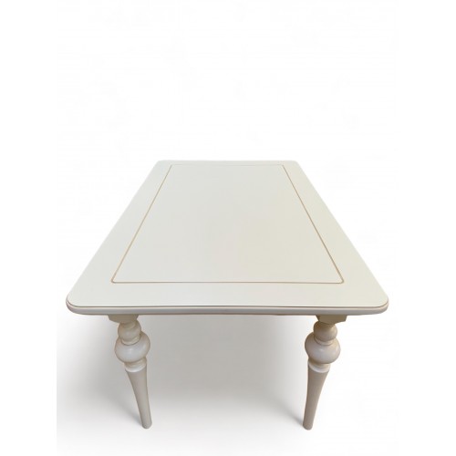 Masa lemn masiv – Pentru momente unice alături de cei dragi, Masă lemn masiv, alb, fixă, Yana, mobilasimex.ro