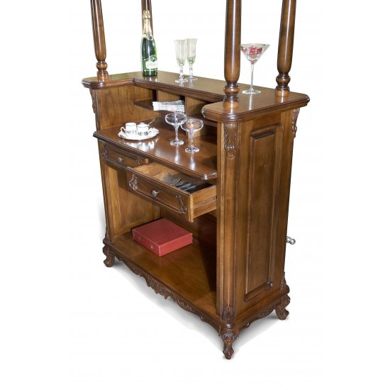 Mese din Lemn Masiv, Masă lemn masiv, maro/alb, bar, Royal