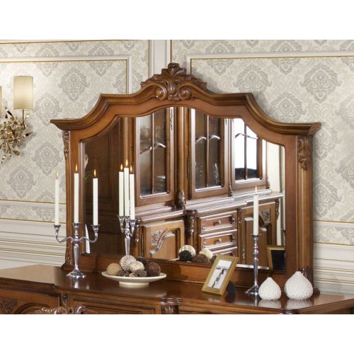 Rama oglina lemn masiv – Pentru crearea unor iluzii optice inedite, Oglindă Lemn Masiv, Maro/Alb, inserții simetrice, Royal, mobilasimex.ro