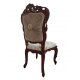 Scaune din Lemn Masiv, Scaun lemn masiv, maro/alb, tapiserie multicoloră, Regina