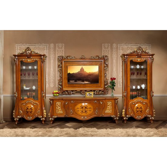 Mobila living lemn masiv, Plasma - Regina