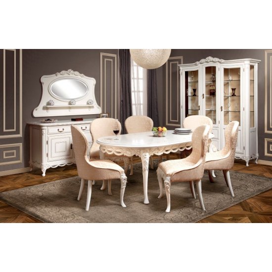 Mobila living lemn masiv, Sufragerie - Flora