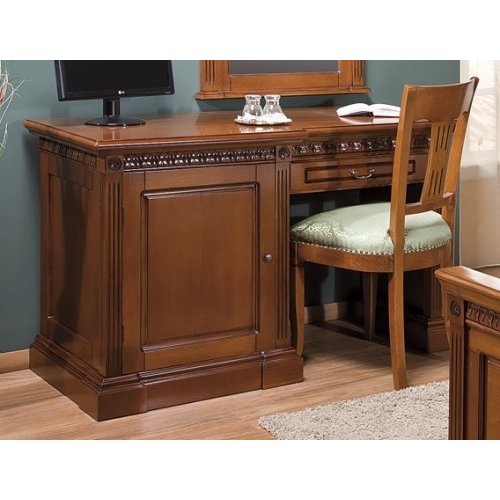 Venetia, Toaletă minibar lemn masiv, maro/alb, design luxos, Veneția, mobilasimex.ro