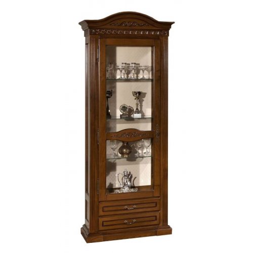 Venetia, Cristalier lemn masiv, maro/alb, 1 ușă, stânga, Veneția, mobilasimex.ro