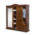 Dulap lemn masiv, maro/alb, 3 uși glisante, Veneția