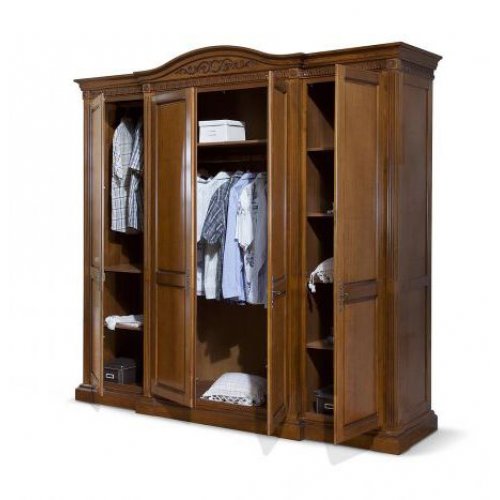 Comparare Produse, Dulap lemn masiv, maro/alb, 4 uși, Veneția, mobilasimex.ro