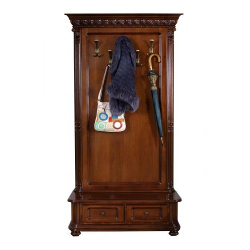 Cuier lemn masiv – Funcționalitate și eleganță, Cuier lemn masiv, mic, maro/alb, dreptunghiular, Veneția Lux, mobilasimex.ro