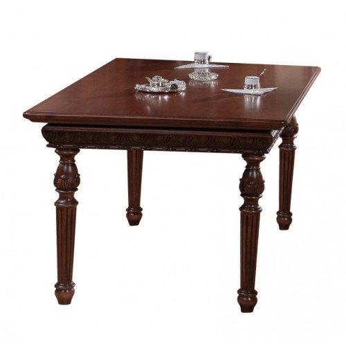 Masa birou lemn masiv – Pentru zile de muncă relaxante!, Masă lemn masiv, maro/alb, dreptunghiulară, Veneția Lux, mobilasimex.ro